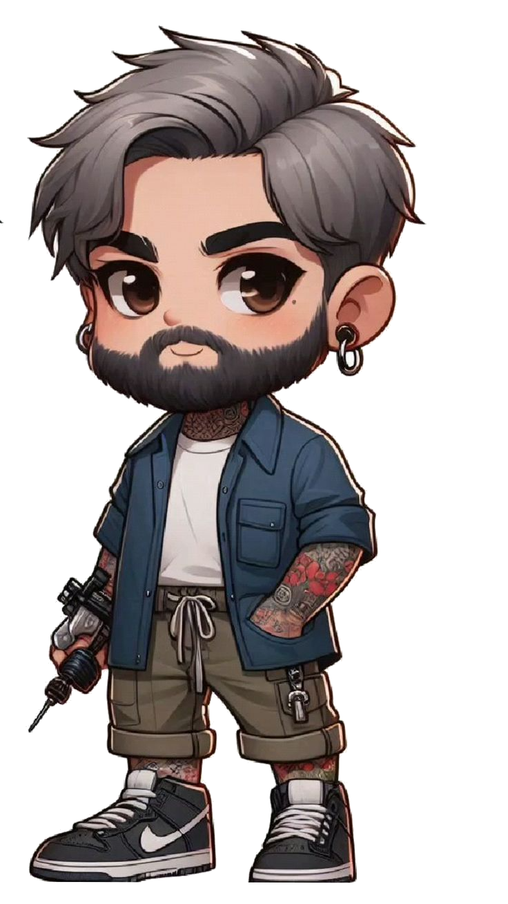 Baxter tattoo artist mascot